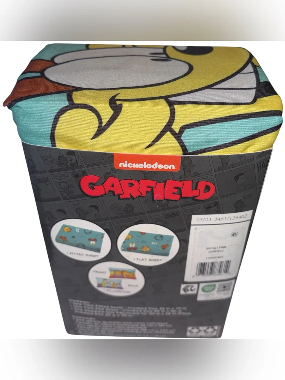 Garfield Kids 3 Piece Teal Blue Sheet Set, Twin multicolor